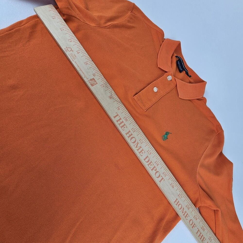 Ralph Lauren Golf Mens M Orange Long Sleeve Polo Shirt Old Marsh Golf Club Logo - Picture 4 of 10